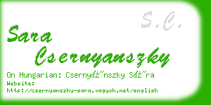 sara csernyanszky business card